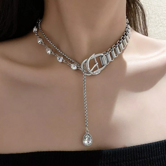 Jewelry - 🎀Spliced Crystal Chocker Chain